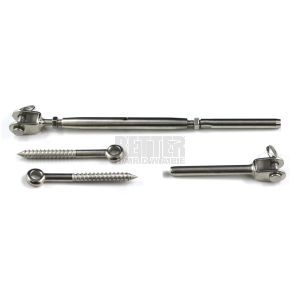 Wire Balustrade Kit - Jaw / Swage Bottlescrew, Fork Terminal & Screw Eyes