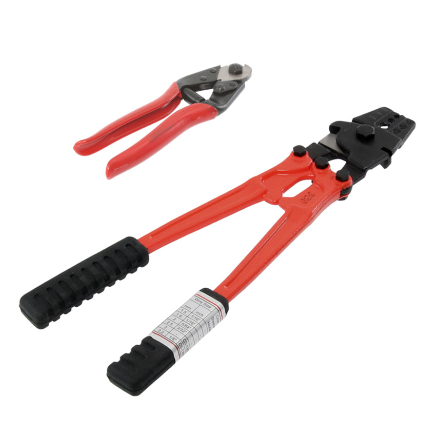 Hand Swaging Tool and Parrot Beak Wire Rope Cutters Bundle