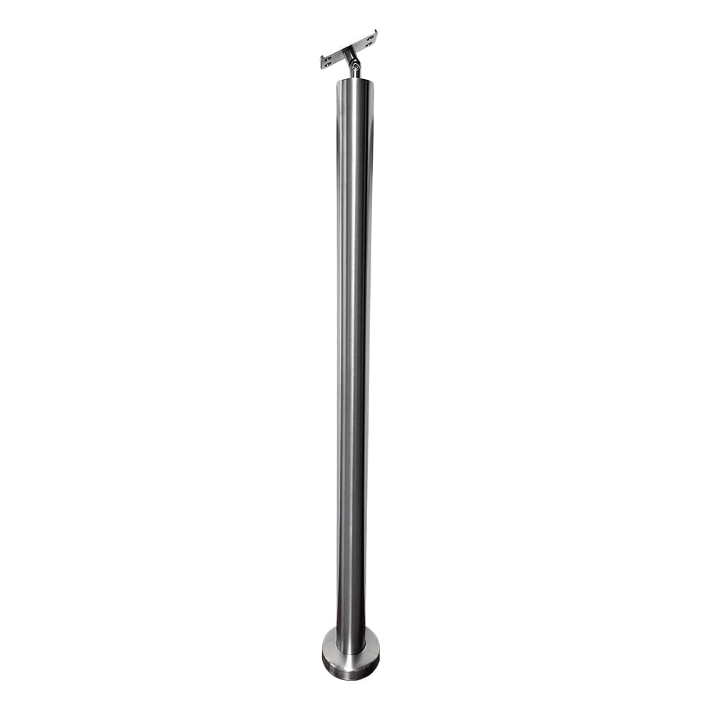 Stainless Standard Round Angled End Post 2