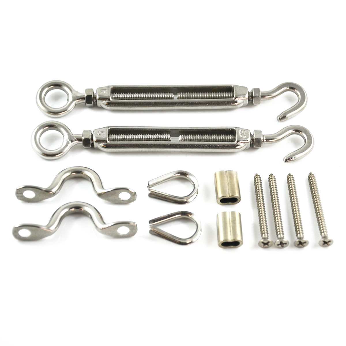 Stainless Steel Wire Rope Balustrade Kit - Eye/Hook Turnbuckle Kit