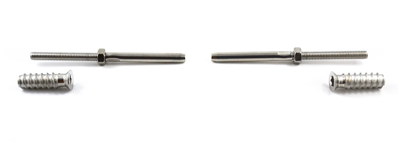 Wire Balustrade Kit #61 – Swage Stud Terminal & Threaded Timber Insert System